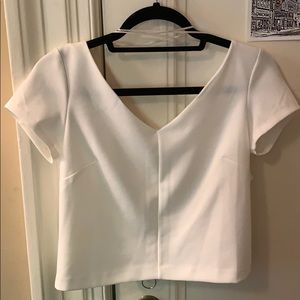 White V Neck Blouse